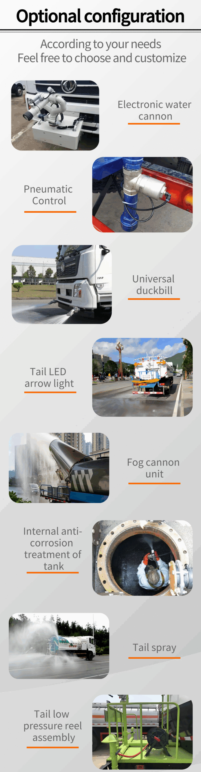 Water truck structure diagram